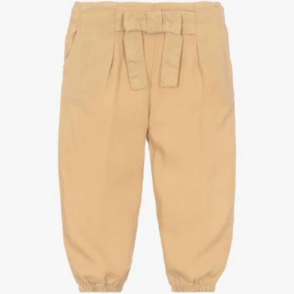 Mayoral Bow Flowy Pants Tencel Adjustable Waist NWT 24 Months